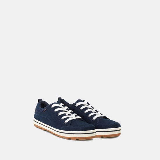 Aigle Lightweight Canvas Trainers Sneakers Men Navy ZA-42789